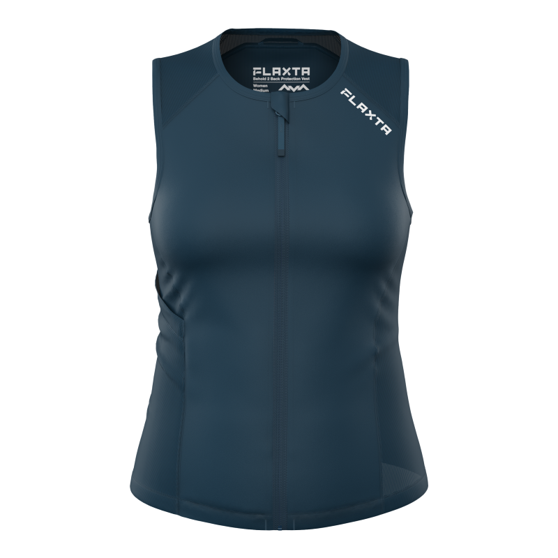 Ženska zaščita za hrbet FLAXTA Behold 2 zagotavlja popolno varnost, zračnost in gibljivost z napredno tehnologijo AVA. Certificirano po EN1621-2.