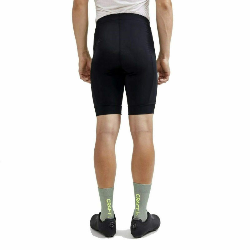 Moške kratke kolesarske hlače CRAFT CORE ENDUR so elastične, mehke in ergonomske kolesarske kratke hlače. Narejene so iz trpežne, tehnične tkanine. Odlikuje jih široka elastična tkanina s silikonskimi potiski na zaključkih nog, ki ohranja hlače na mestu. 