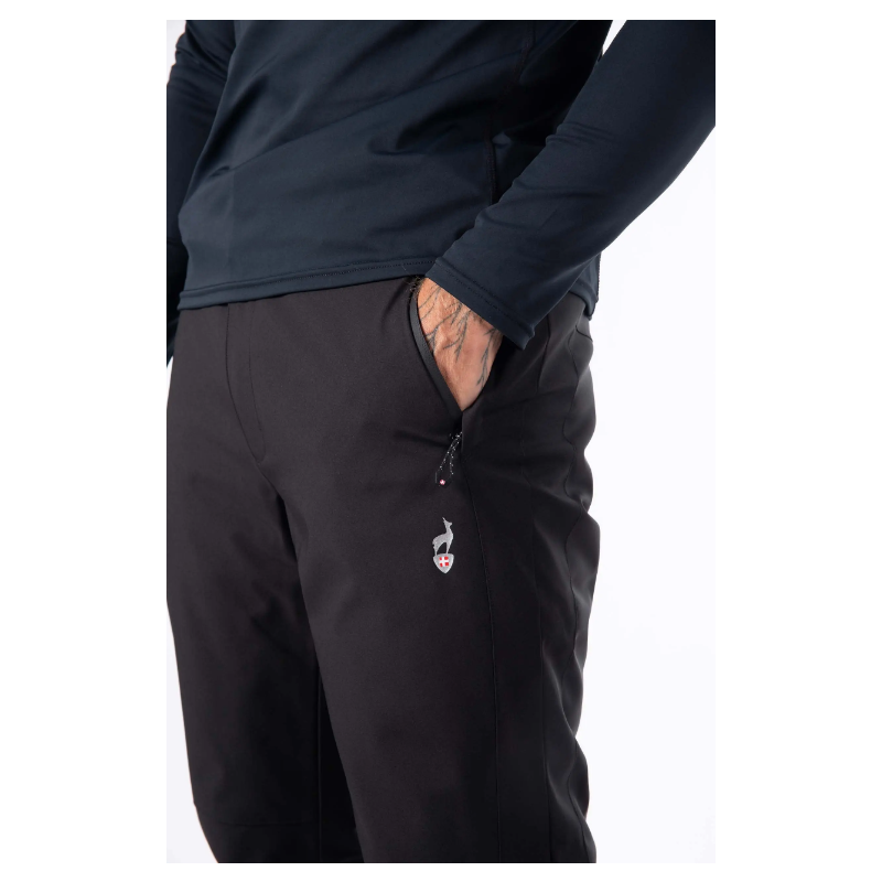 Moške smučarske hlače AULP VEPUR z vodoodporno membrano 10K/10K in odstranljivimi naramnicami nudijo toplino, udobje in popolno zaščito na snegu.