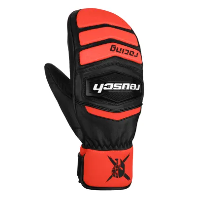 Moške smučarske rokavice REUSCH WORLDCUP WARRIOR TEAM MITTEN BK/FLUO RED