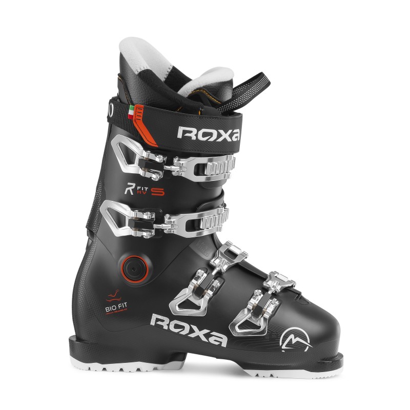Moški smučarski čevelji ROXA R/Fit S je namenjen začetnikom in smučarjem srednjega nivoja, ki iščejo udobje in nadzor nad smučarskim čevljem, ki je namenjen širokemu spektru oblik stopal. 