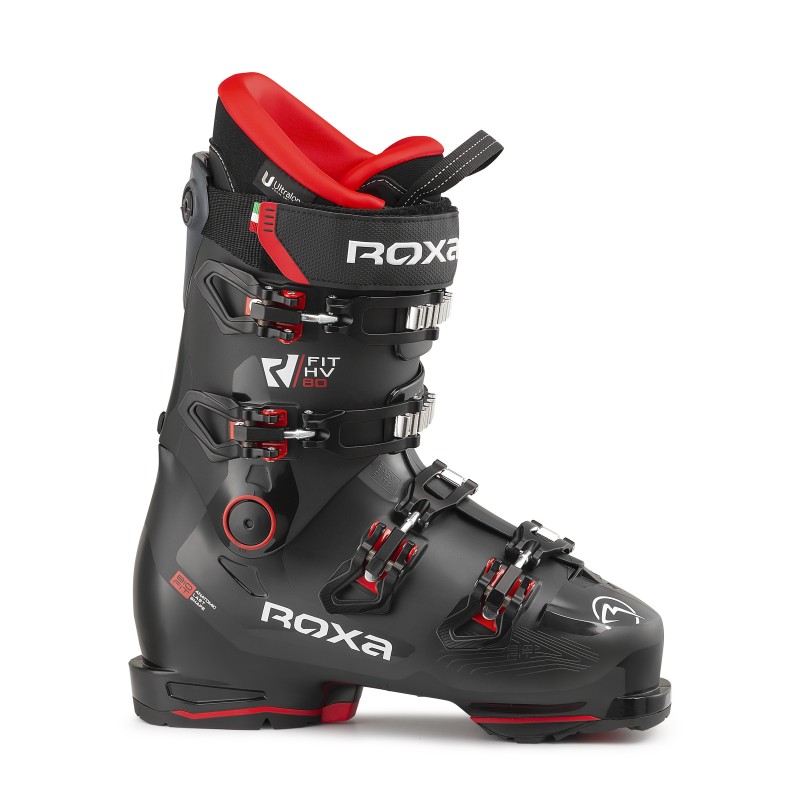 Moški smučarski čevlji ROXA R/FIT HV 80 – udobni, topli in natančni. Flex 80, širše BioFit kopito 102–104 mm in toplotno oblikovljiv notranji čevelj za popolno prileganje. Na voljo na AS Sport Outlet!