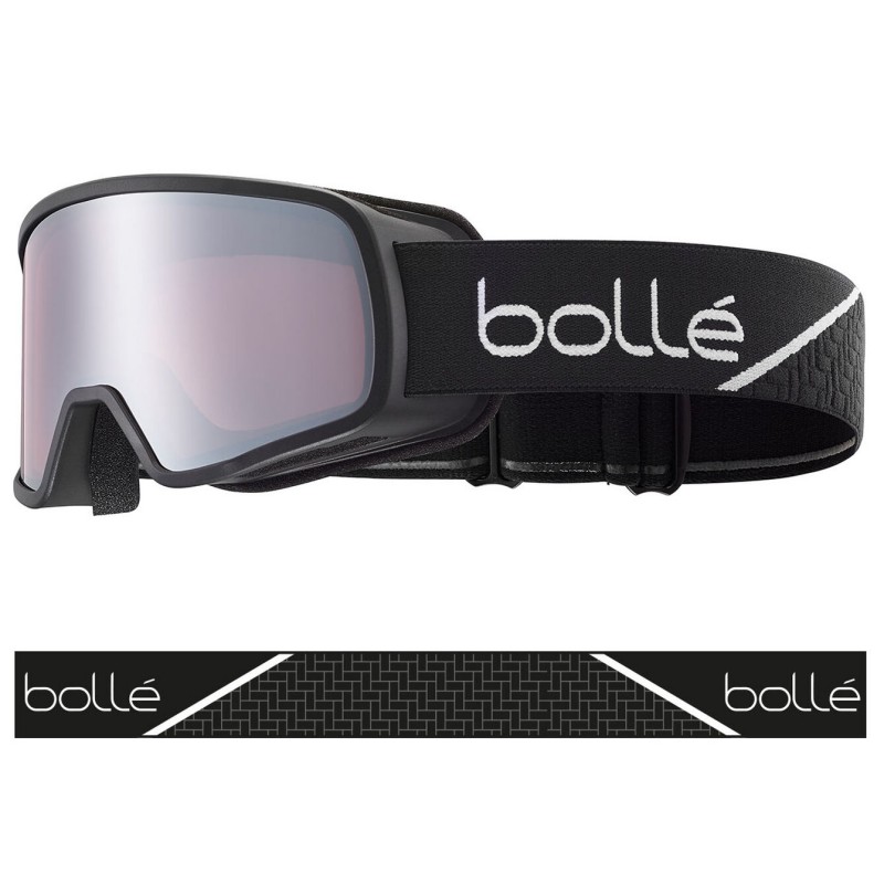 Otroška smučarska očala BOLLE NEVADA JR RACE BLACK MATTE