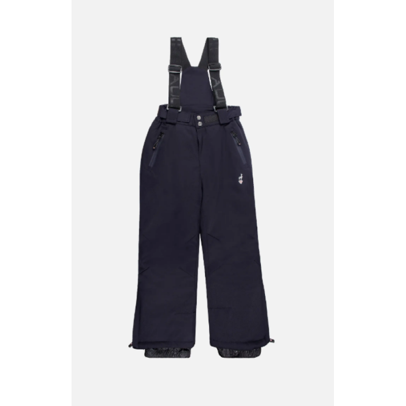The children's ski pants AULP SAVIO with a waterproof membrane 10K/10K, removable suspenders, and snow gaiters provide warmth and protection in the snow.