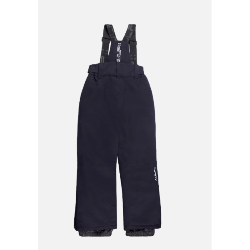 The children's ski pants AULP SAVIO with a waterproof membrane 10K/10K, removable suspenders, and snow gaiters provide warmth and protection in the snow.