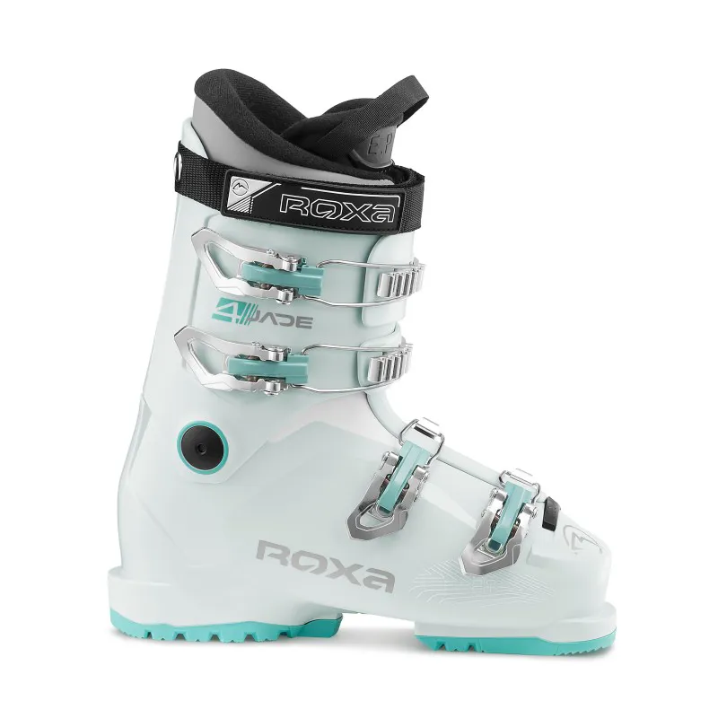 Discover children's ski boots ROXA JADE 4 – ALPINE with Easy Entry system, comfortable Junior Comfort Liner, and anatomically shaped 102 mm BioFit last. Ideal for easy putting on, stability, and reliable control on skis.