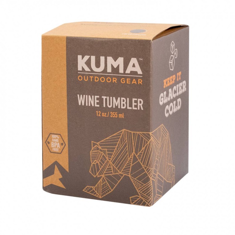 Prenosni kozarec KUMA Wine Tumbler iz dvojnega nerjavečega jekla je idealen za uživanje najljubših pijač na poti. Vakuumsko zatesnjen, prašno lakiran in odporen proti razlitju. Prostornina 355 ml.