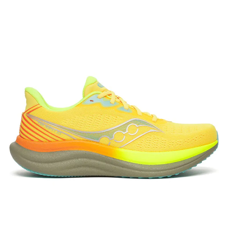 Saucony Triumph 23 muške tenisice za trčanje s vrhunskom PWRRUN PB amortizacijom za duga trčanja i maksimalnu udobnost. Lagane, odzivne i prozračne – savršen izbor za svaki trening.