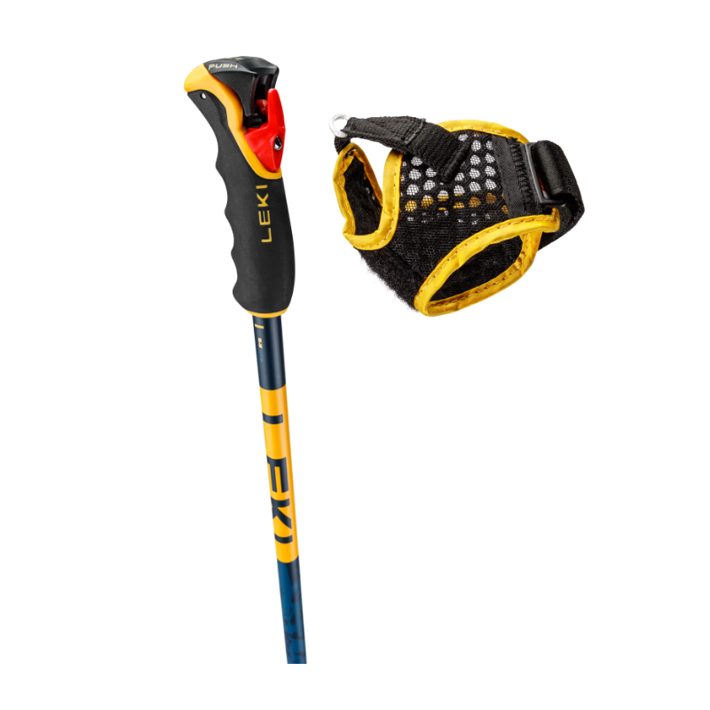 Smučarske palice LEKI Spitfire 3D s kakovostnim aluminijem HTS 6.5, ergonomskim Pro G ročajem in inovativnim Trigger 3D sistemom zagotavljajo popoln nadzor, varnost in udobje pri freeride smučanju.