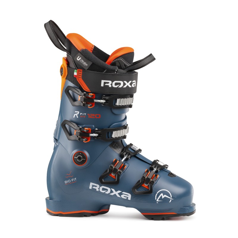 Roxa R/Fit 120 je zasnovan smučarski čevelj za smučarje, ki zahtevajo natančnost in udobje v smučarskih čevljih, ki bodo ustrezali tudi širšim predelom sprednjega dela stopala.