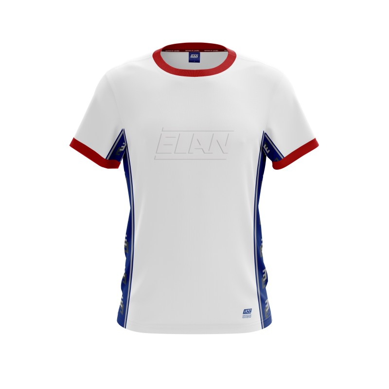 Moška športna retro majica ELAN M T-SHIRT RETRO WHITE v čisti beli barvi z 3D izbočenim tiskom 