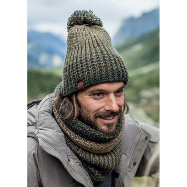 Zimska kapa BUFF KNITTED & POLAR HAT BORAE KHAK