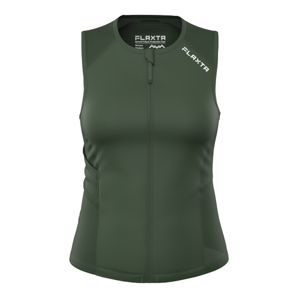 Ženska zaščita za hrbet FLAXTA Behold 2 zagotavlja popolno varnost, zračnost in gibljivost z napredno tehnologijo AVA. Certificirano po EN1621-2.