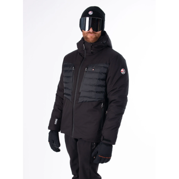 Moška smučarska jakna AULP CESAR z 15K/15K membrano, lepljenimi šivi in ripstop paneli zagotavlja vrhunsko zaščito, toplino in udobje na snegu.