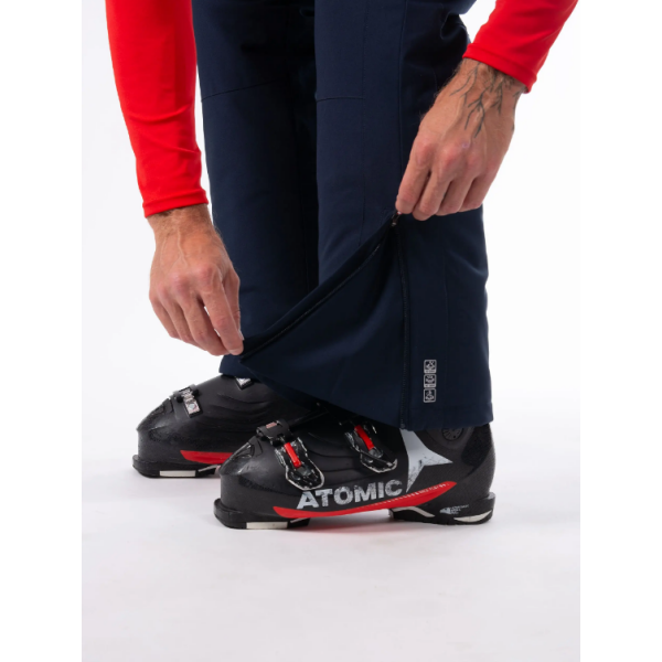 Moške smučarske hlače AULP VEPUR z vodoodporno membrano 10K/10K in odstranljivimi naramnicami nudijo toplino, udobje in popolno zaščito na snegu.