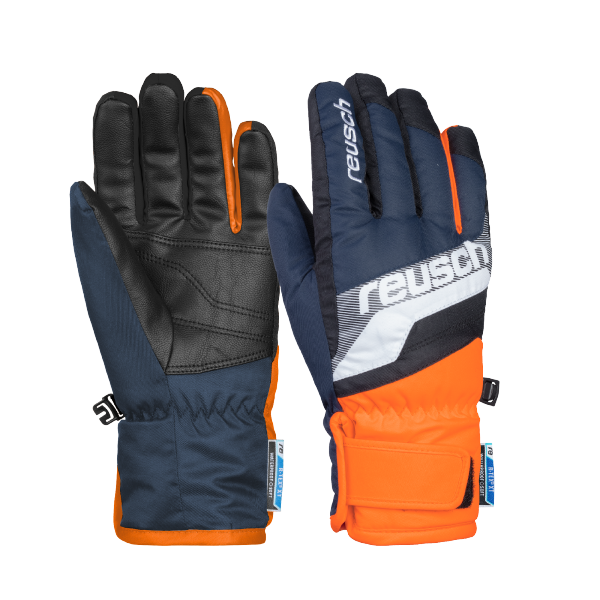 Te otroške smučarske rokavice REUSCH DARIO R-TEX® XT v športnem dizajnu z tesnim manšetom in ježkom za pritrditev zagotavljajo popolno vodoodpornost in udobno toplino.