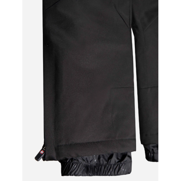 Otroške smučarske hlače AULP SAVIO z vodoodporno membrano 10K/10K, odstranljivimi naramnicami in snežnimi gamašami zagotavljajo toplino in zaščito na snegu.