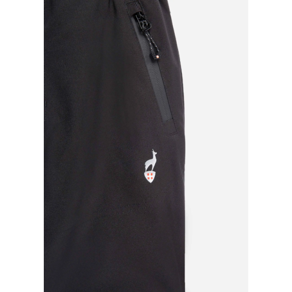 Otroške smučarske hlače AULP SAVIO z vodoodporno membrano 10K/10K, odstranljivimi naramnicami in snežnimi gamašami zagotavljajo toplino in zaščito na snegu.