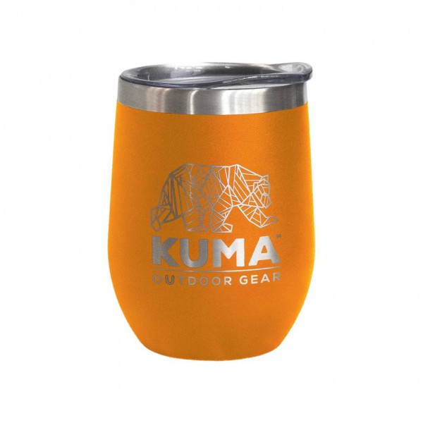Prenosni kozarec KUMA Wine Tumbler iz dvojnega nerjavečega jekla je idealen za uživanje najljubših pijač na poti. Vakuumsko zatesnjen, prašno lakiran in odporen proti razlitju. Prostornina 355 ml.