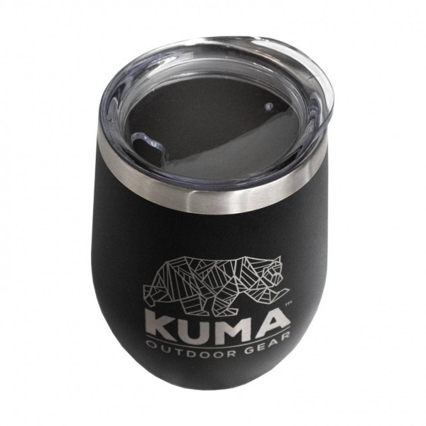 Prenosni kozarec KUMA Wine Tumbler je izdelan iz dvojnega nerjavečega jekla in vakuumsko zatesnjen, kar ga naredi popolnega za vsakogar, ki obožuje piti svojo najljubšo pijačo na poti. 