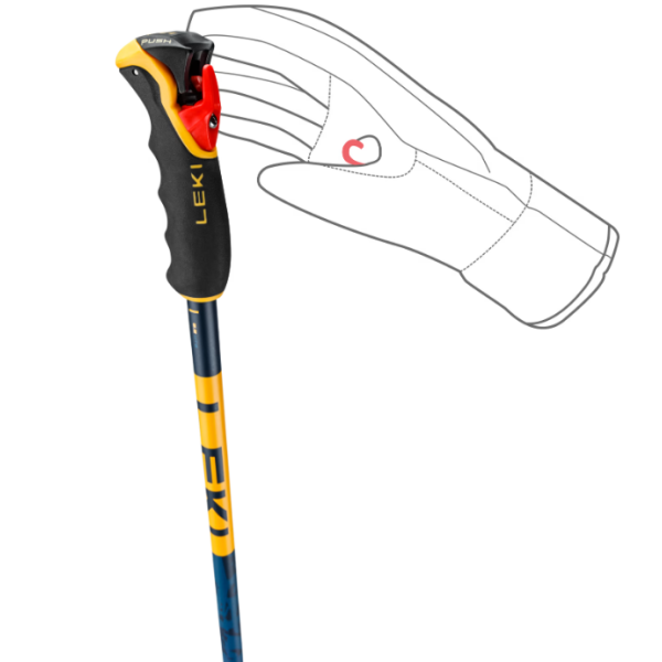 Smučarske palice LEKI Spitfire 3D s kakovostnim aluminijem HTS 6.5, ergonomskim Pro G ročajem in inovativnim Trigger 3D sistemom zagotavljajo popoln nadzor, varnost in udobje pri freeride smučanju.