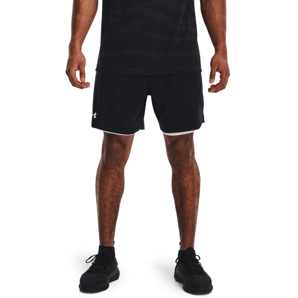 Moške športne kratke hlače Under Armour Vanish Woven 2-in-1 STS 1373764-686 so zasnovane za dinamične moške, ki iščejo udobje in praktičnost med športnimi aktivnostmi. Te hlače združujejo zunanje hlače in notranje kompresijske hlače