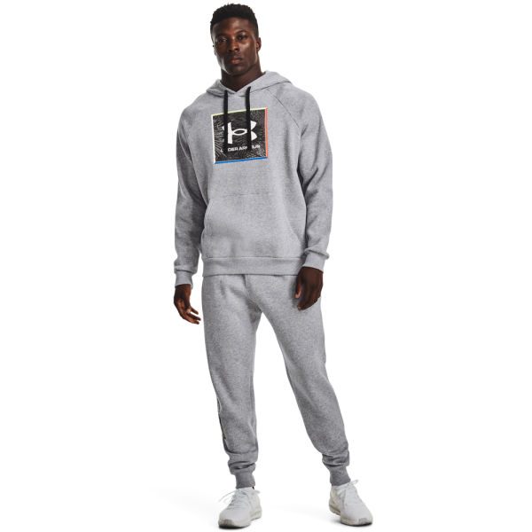 Moški pulover UA RIVAL FLC GRAPHIC HOODIE