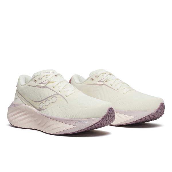 Čevlji Saucony Triumph 22 - vrhunsko udobje z odzivnim blaženjem PWRRUN PB, širok srednji del za stabilnost in moderni dizajn za celodnevno nošenje. Idealni za nevtralne tekače, ki iščejo udobje in učinkovitost pri vsakodnevnih tekih.