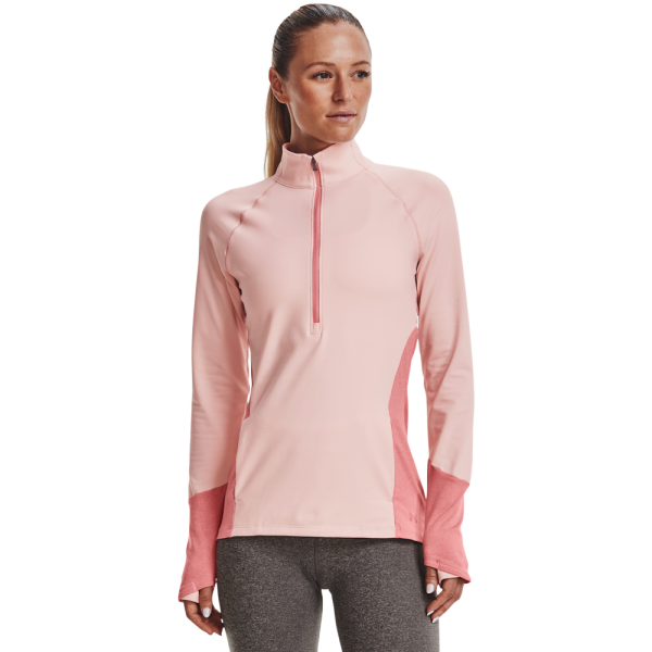 Ženska športna majica UA ColdGear 1/2 ZIP, pod blagovno znamko Under Armour, je zasnovana tako, da zagotavlja udobje, toploto in funkcionalnost med športnimi aktivnostmi v hladnejših pogojih.