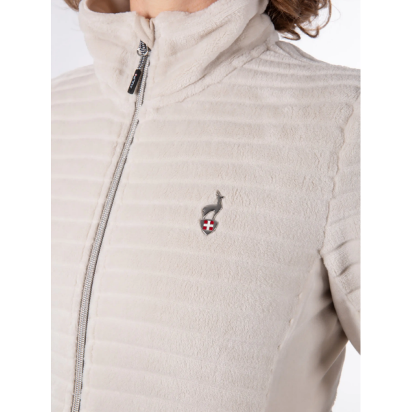 Ženska flis jopica AULP VERKO združuje toplino, mehkobo in moden videz. Idealna za šport, prosti čas ali vsakodnevno udobje v hladnih dneh.