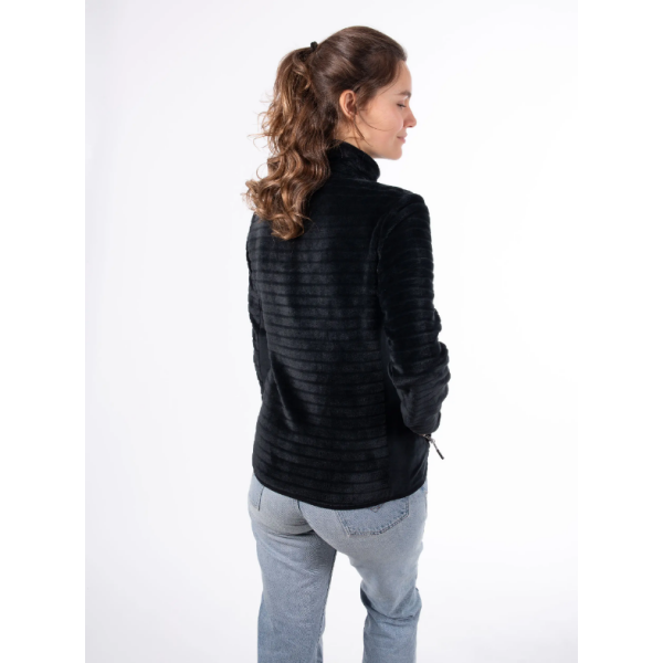 Ženska flis jopica AULP VERKO združuje toplino, mehkobo in moden videz. Idealna za šport, prosti čas ali vsakodnevno udobje v hladnih dneh.