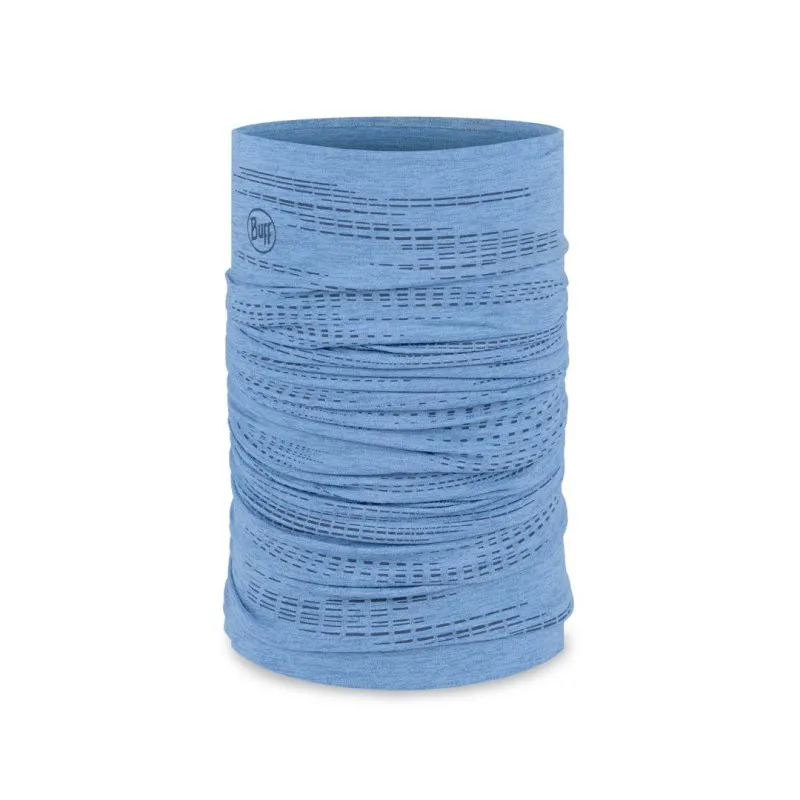 Discover the technical and reflective BUFF® DryFlx® Solid Washed Blue tube for running, hiking, and cycling. Ultralight, breathable, and 4-way stretch tube made from recycled materials with 360º reflectivity. Ideal for all outdoor activities in cold weather.