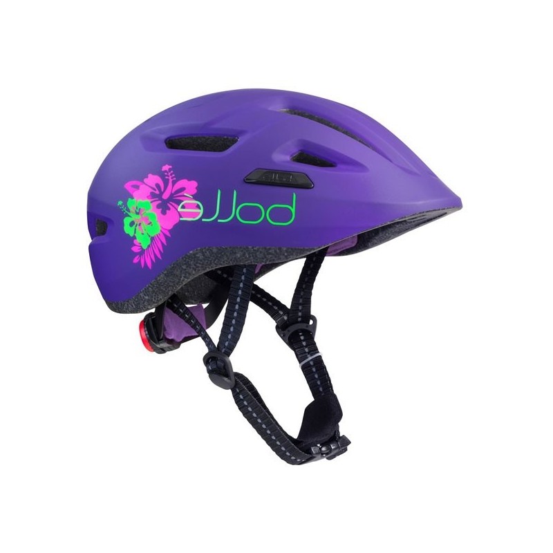 Otroška kolesarska čelada BOLLE STANCE JR MATTE PURPLE FLOWER