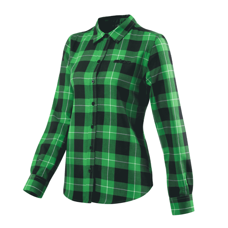 Elan Shirt Green W je popolna kombinacija športnega šika in elegance za sodobno žensko. Ta čudovita srajca v črno-zelenem karo vzorcu.