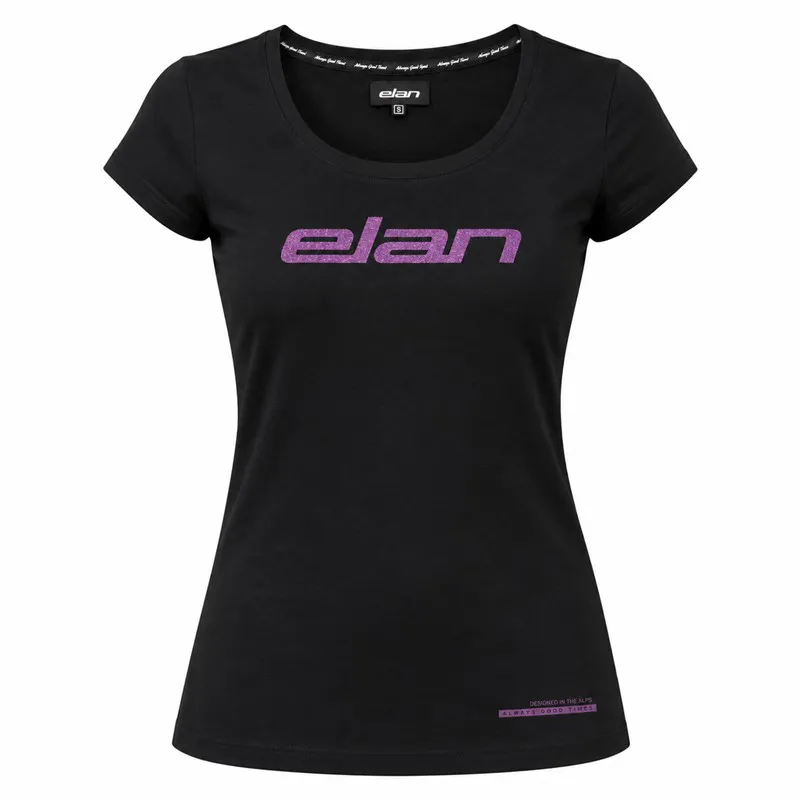 Ženska črna majica ELAN T-SHIRT LADY GLITTER s kratkimi rokavi je prava paša za oči, ki združuje šik in udobje na izjemno privlačen način. Ta majica je zasnovana za ženske, ki cenijo sodoben slog in želijo izstopati iz množice.