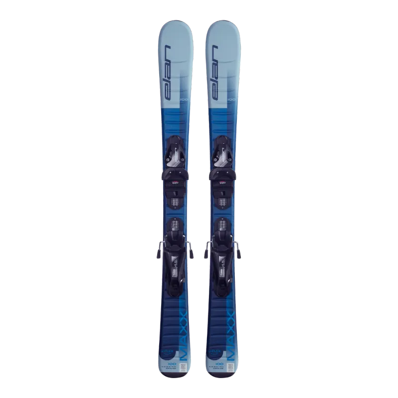 Otroške smuči Elan Maxx Blue (25/26) z U-Flex tehnologijo za lažje učenje, več zabave in hitro napredovanje. Lahke, mehke in popolne za male smučarje.