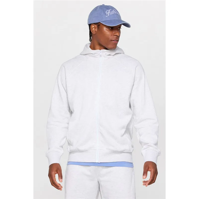 Moška jopica FABLETICS The Year Round Terry Full Zip Hoodie s kapuco in zadrgo, udobna športna jopica za trening, prosti čas in vsakodnevno nošenje.