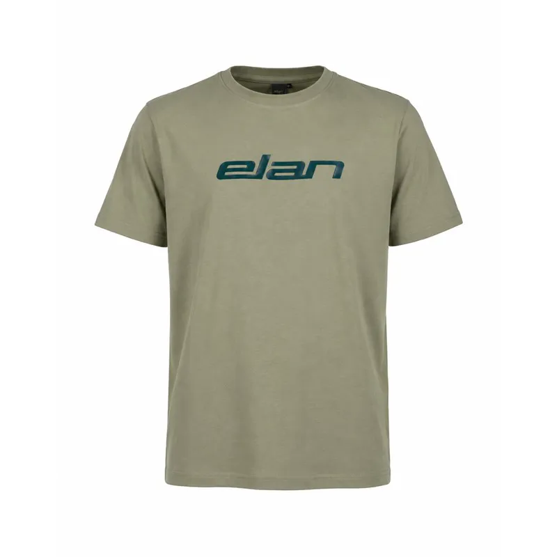 Men's short-sleeve shirt ELAN DEMO LGREEN made of organic cotton with Elan logo