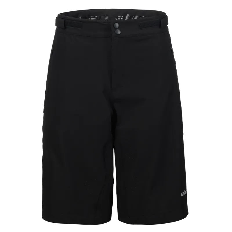 "Men's cycling shorts Elan Bermuda in black, lightweight and comfortable bermuda shorts for recreational and mountain biking."