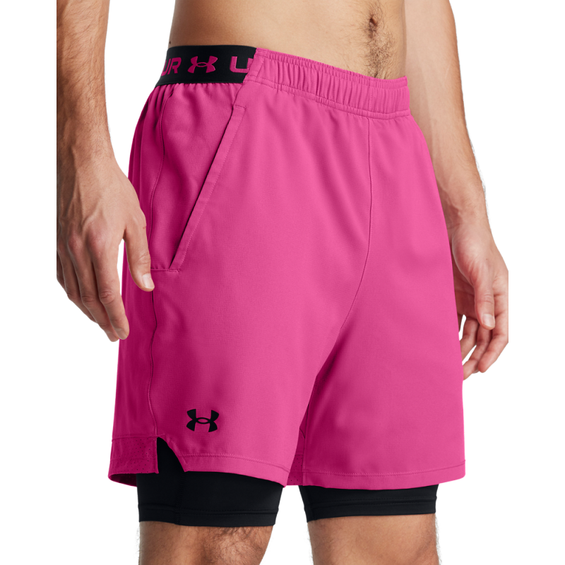 Moške športne kratke hlače Under Armour Vanish Woven 2-in-1 STS 1373764-686 so zasnovane za dinamične moške, ki iščejo udobje in praktičnost med športnimi aktivnostmi. Te hlače združujejo zunanje hlače in notranje kompresijske hlače