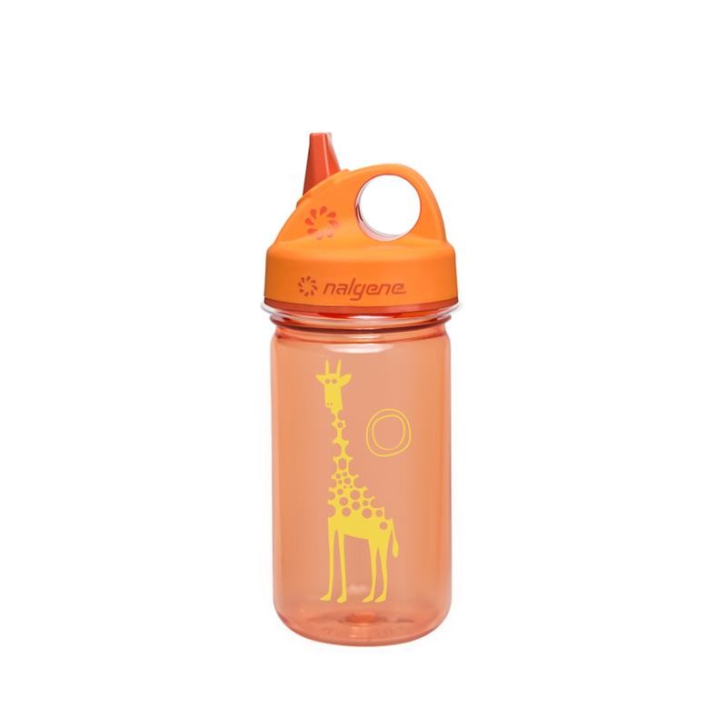 Steklenička NALGENE GRIP-N-GULP 350ML ORANGE GIRAFE