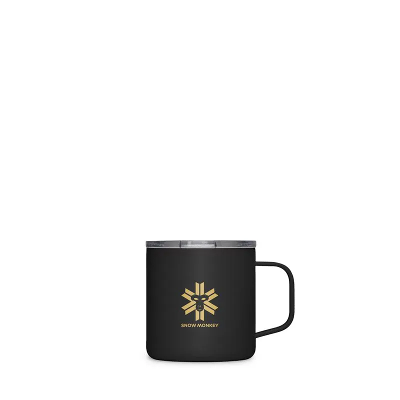 Thermo flask SNOWMONKEY Booster 0.3 l black – vacuum insulation for hot and cold drinks.