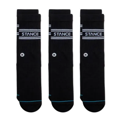 Nogavice STANCE BASIC 3 PACK CREW CREW BLACK