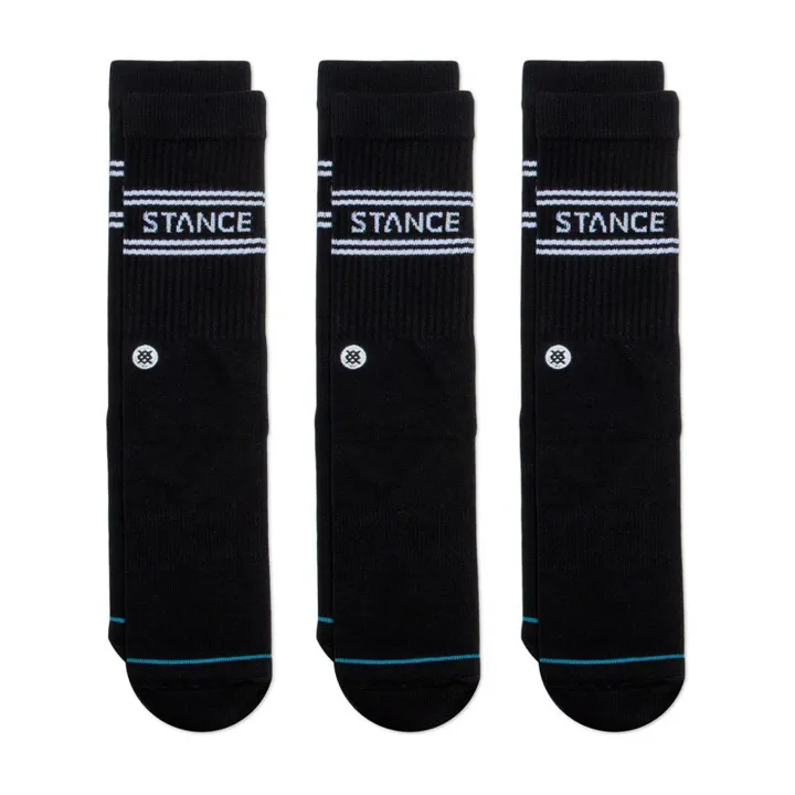 Nogavice STANCE BASIC 3 PACK CREW CREW BLACK