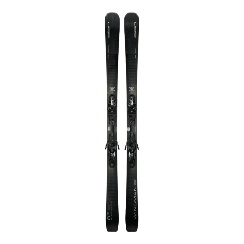 Smuči Elan Wingman 86 Black Edition (25/26) združujejo karbonsko in titanalno moč za vrhunsko stabilnost, odzivnost in natančnost. Ustvarjene za zahtevne smučarje, ki želijo popolno zmogljivost in prestižen videz.