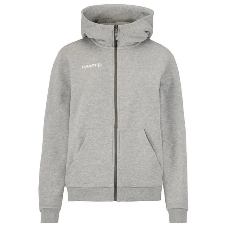 Women's Craft Community 2.0 FZ Hoodie W is a comfortable sporty jacket with a full-length zipper, made from soft and pleasant material. It provides good breathability and freedom of movement, making it an excellent choice for leisure time, walks, or light sports activities. Classic and clean design ensures versatile usability in everyday outfits.