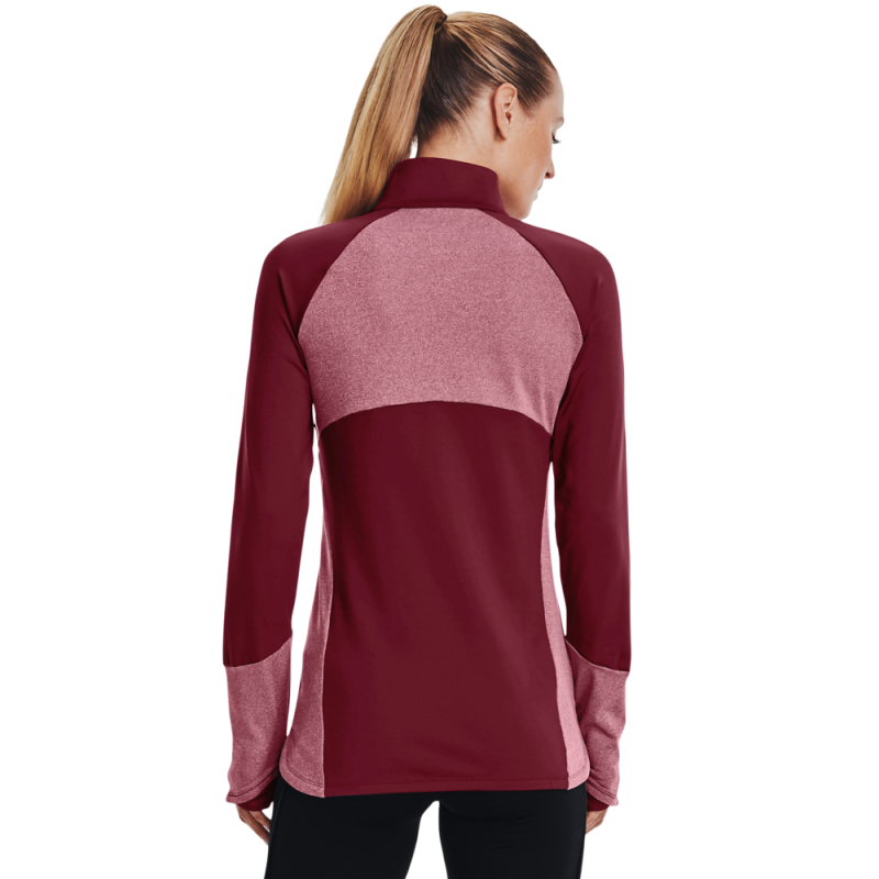 Ženska športna majica UA ColdGear 1/2 ZIP, pod blagovno znamko Under Armour, je zasnovana tako, da zagotavlja udobje, toploto in funkcionalnost med športnimi aktivnostmi v hladnejših pogojih.