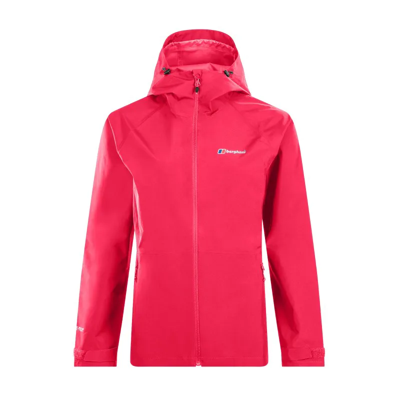 The women's hiking jacket Berghaus, equipped with GORE-TEX® fabric technology, provides lightweight yet completely waterproof protection. The Paclite® technology allows the jacket to be packed into an extremely small size.
